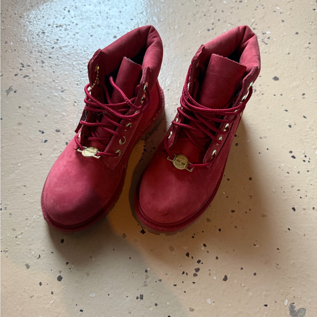 Timberland Kids Red Lace-Up Boots
